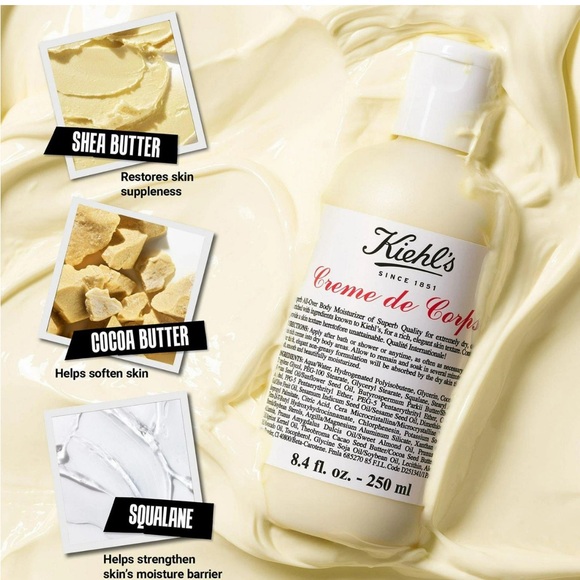 Kiehl's Creme De Corps Body Moisturizer Cream 33.8oz/1000 ml New, sealed new - Picture 6 of 16